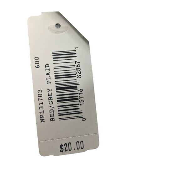 M151 Tie Plaid Slim Neck Tie New With tags red black gray - Picture 8 of 11